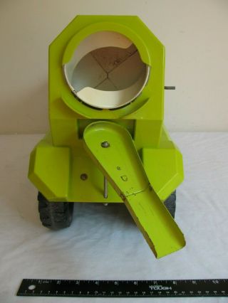 Vintage 1974 - 75 Tonka Toys Lime Green Mighty 6 - Wheel Cement Mixer Truck 3950 VG 4