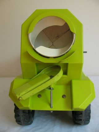 Vintage 1974 - 75 Tonka Toys Lime Green Mighty 6 - Wheel Cement Mixer Truck 3950 VG 5