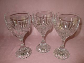 Vintage Baccarat France Crystal Glass 3 Massena Wine Water Stems Goblets 7 "
