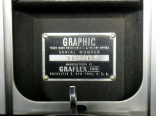 Vintage Century Graphic Graflex Camera Trioptar 103mm F4.  5 Lens & 120 Film Back 4
