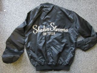 Vintage 1980 ' s Shakin Stevens Embroidered Crew Tour Jacket rock pop 4