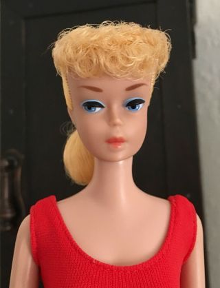 Vintage Mattel 1960 ' s Lemon Blonde Ponytail Barbie Doll No.  850 NRFB Quality 2