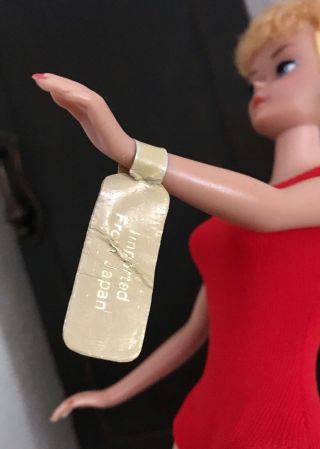Vintage Mattel 1960 ' s Lemon Blonde Ponytail Barbie Doll No.  850 NRFB Quality 7