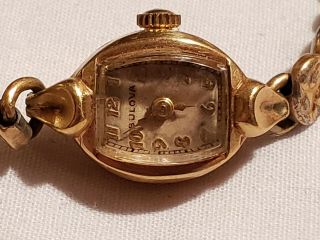Antique Vintage Ladies Bulova 14KT Gold Wristwatch 5