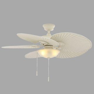 Hampton Bay Havana 48 in.  LED Vintage White Ceiling Fan with Light Kit 4