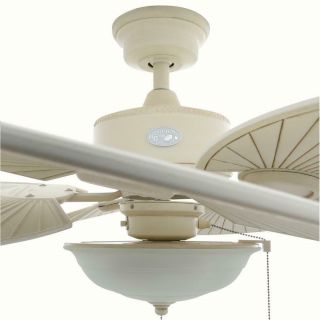 Hampton Bay Havana 48 in.  LED Vintage White Ceiling Fan with Light Kit 5