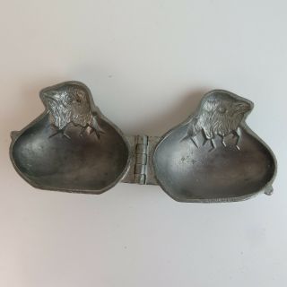 Vintage Chick Hatching Pewter Ice Cream Mold - Easter Chocolate Egg Chicken 599 2