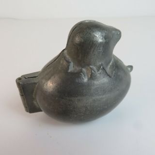 Vintage Chick Hatching Pewter Ice Cream Mold - Easter Chocolate Egg Chicken 599 5