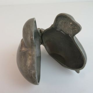 Vintage Chick Hatching Pewter Ice Cream Mold - Easter Chocolate Egg Chicken 599 6