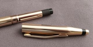 Vintage Cross 14K solid gold ballpoint pen & pencil set in case with refills 6