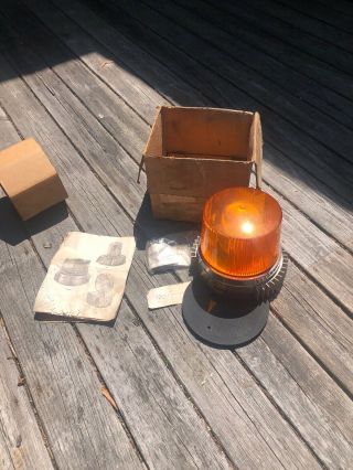 Vintage Dietz Emergency Strobe Light Lamp Amber 7 - 430