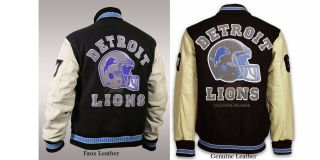 Beverly Hills Cop Axel Foley Detroit Lions Vintage Biker Sports Letterman Jacket