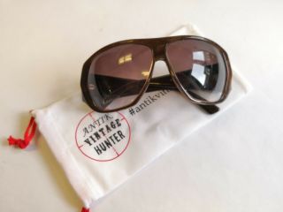 Cartier Luxury Tortoise Shield Sunglasses Hand Made In France W/logo Rare Nos
