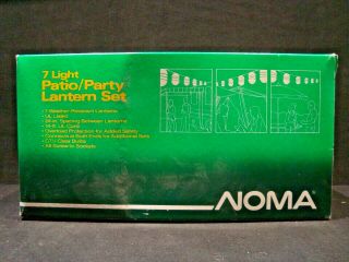 Vintage Retro NOMA Owl Party Lites String 7 Camping Rv Patio Blow Mold Lights A 3