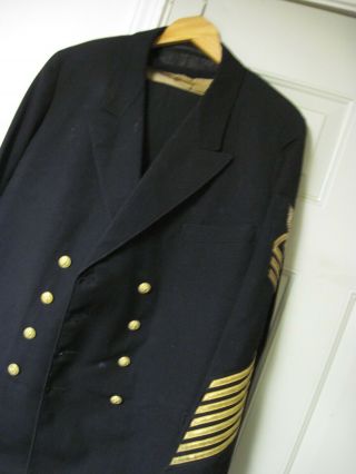 Vintage Us Navy Dress Uniform With Vest & Hat - Size 40