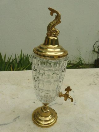French Vintage Cutted Glass Absinthe Fountain