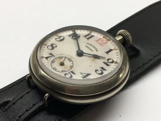 Vintage Ingersoll Radiolite Wrist Ww1 Officers Trench Watch Large Transitional
