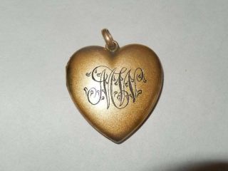 Antique Victorian Gold Filled Large Heart Locket
