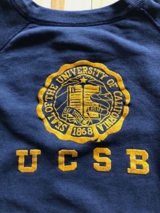 Vintage 1950s Champion Running man Sweatshirt UCSB California 3