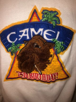Rare Vtg 90s Camel Cigarettes Joe Camel 75th Birthday Sweatshirt Size L