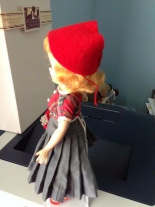 Vogue Jill Doll Wearing 7407 - Plaid Shirt,  Gray Skirt,  Red Shoes,  Purse,  Hat, 2