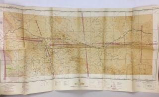 Rare Wwii Restricted Aeronautical Chart Map 1944 Prescott Vintage 47x25