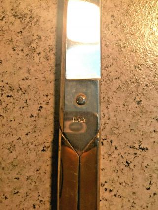 VINTAGE MID CENTURY MODERN ITALIAN BRASS HANDLE STEEL SCISSORS Made in ITALY 4