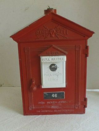 Vintage Complete Gamewell Fire Alarm Box