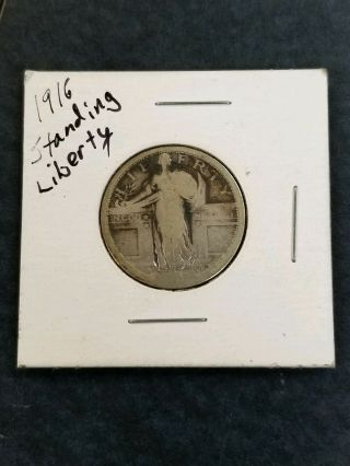 1916 Standing Liberty Silver Quarter Coin Flying Eagle Rev 1916 Rare