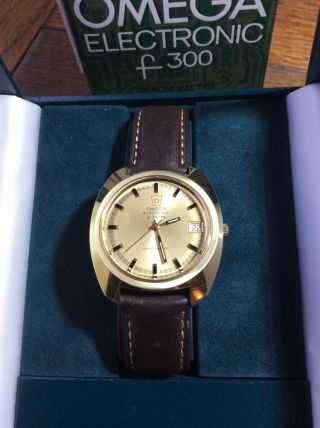 Vintage Omega F300 Chronometer.  20 Micron Gold Plated.  Ref 198.  030