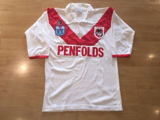 St George Dragons 90s Penfolds Vintage Peerless Nrl Shirt Jersey Medium