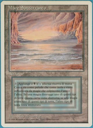 Underground Sea (wb) Revised (italian) Spld Land Rare Card (id 55777) Abugames