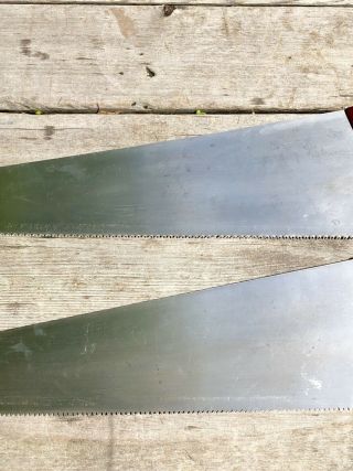 Vintage E.  C.  Atkins Hand Saws—1 Marked “The Four Hundred”—6 & 8 TPI 3