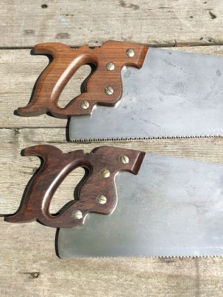 Vintage E.  C.  Atkins Hand Saws—1 Marked “The Four Hundred”—6 & 8 TPI 8
