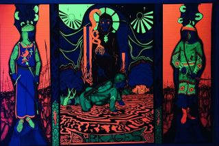 Vintage 1968 TRUTH OF THE DARK AGES Blacklight Poster Hump Vietnam 8