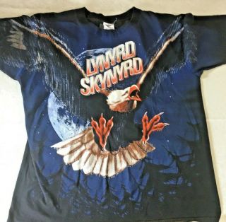Lynyrd Skynyrd 1996 Vtg Rock Concert Tour T - Shirt L Screen Print Front N Back C6