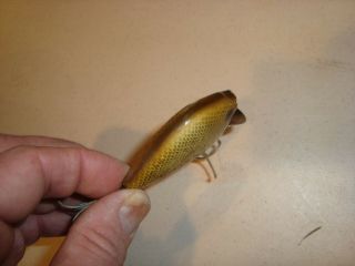 Vintage Heddon 740 SHAD Punkinseed Lure,  wood body is 2 - 1/2 