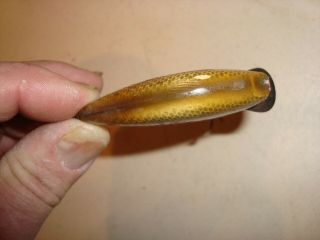 Vintage Heddon 740 SHAD Punkinseed Lure,  wood body is 2 - 1/2 