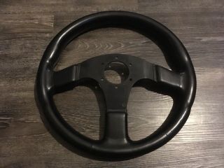 Vintage Italvolanti Imola 350mm Black Leather Steering Wheel Jdm Nardi Momo 4