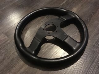 Vintage Italvolanti Imola 350mm Black Leather Steering Wheel Jdm Nardi Momo 5