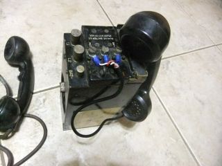 Vintage US Army Military Telephone EE - 8 - B WITH 100 ' WIRE 4