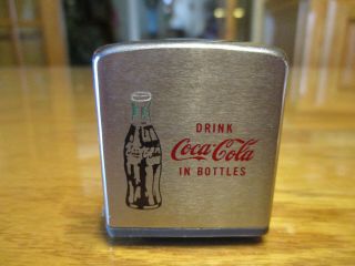 Vintage Zippo Drink Coca Cola In Bottles Tape Measure