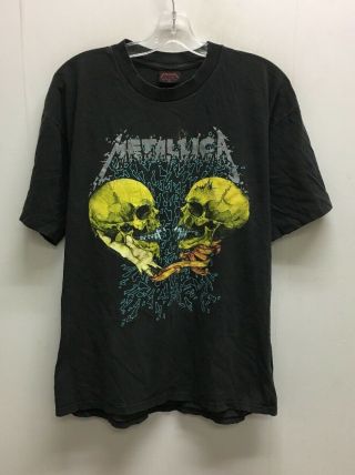 Vintage 1991 Metallica Brockum Band I T - Shirt Size Xl Black