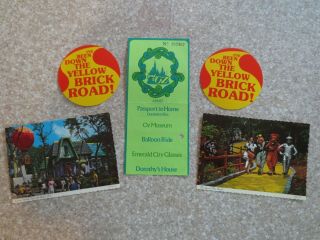 Vintage Rare Land Of Oz Beech Mountain Nc Postcards Stickers Ticket