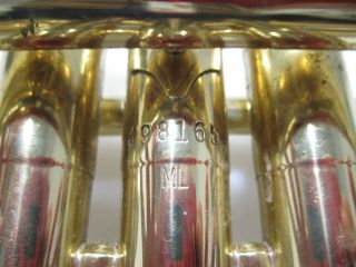 Bundy Selmer USA ML Vintage Student Trumpet w/ 7C Mouthpiece,  Mute,  & Case 5