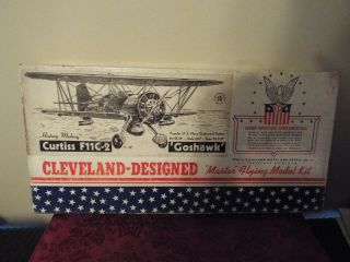 Cleveland Designed Model Plane Vintage Old Kit Balsa Wood " Goshawk " F11c - 2