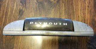 Vintage 1946 1947 1948 ? Plymouth Special Deluxe Dash Plaque Emblem Name Badge