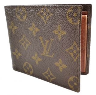 Louis Vuitton Authentic Vintage Slim Wallet Monogram Canvas Leather Men 