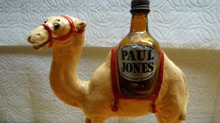 Scarce 1940s 50 Vtg Paul Jones Whiskey Chalk Beer Bar Sign Bottle Display Camel 3