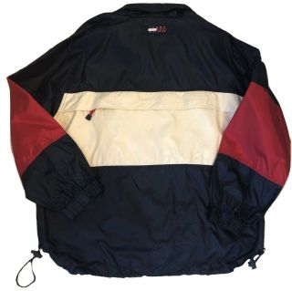 VINTAGE TOMMY HILFIGER Jacket Windbreaker PACKABLE Red White Navy Blue 1990s XL 2